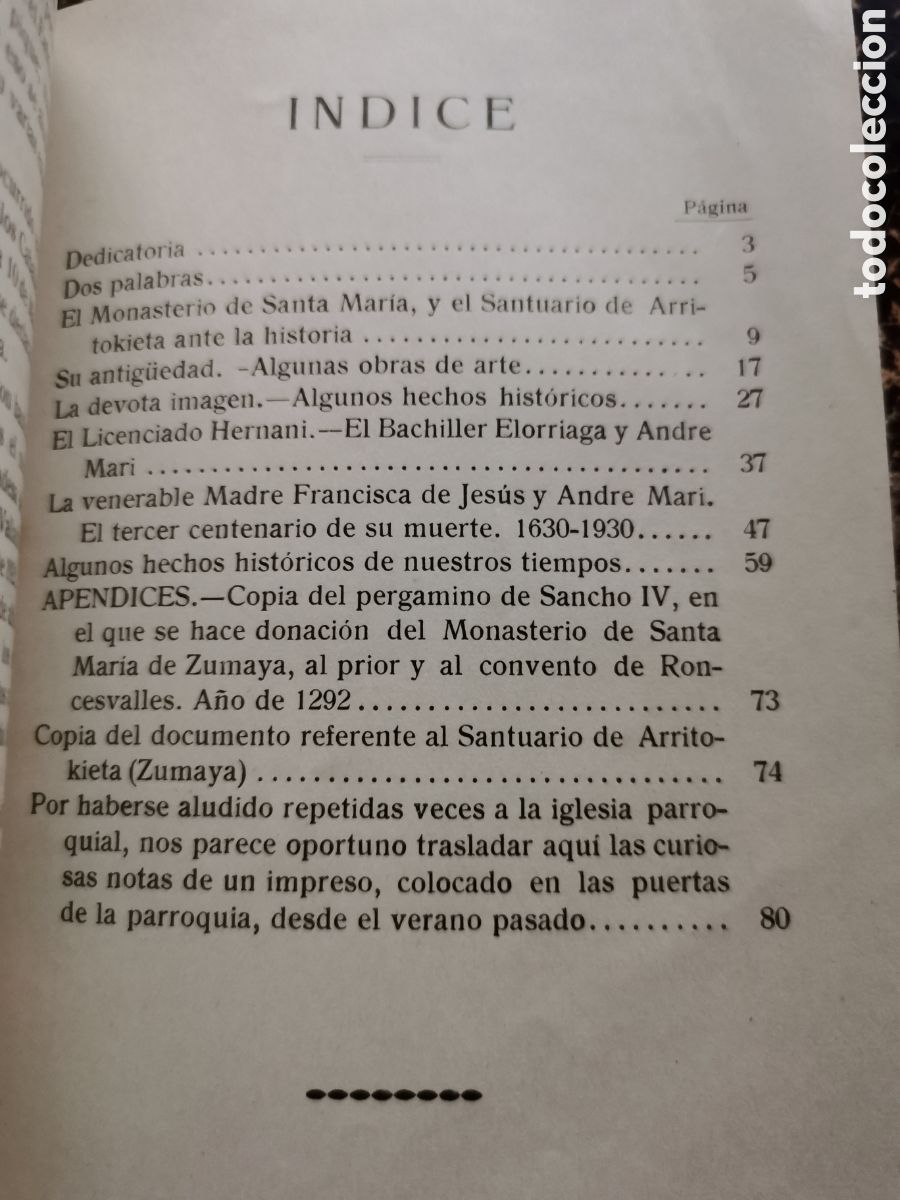Libros antiguos: Andre Mari de Arritokieta 1930 - Foto 4