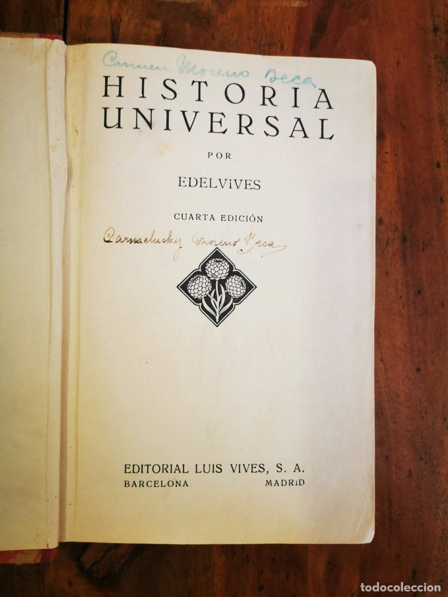 Libros antiguos: EDELVIVES. Historia Universal - Foto 2