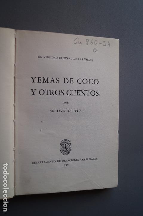Libros antiguos: YEMAS DE COCO Y OTROS CUENTOS. ANTONIO ORTEGA - Foto 2
