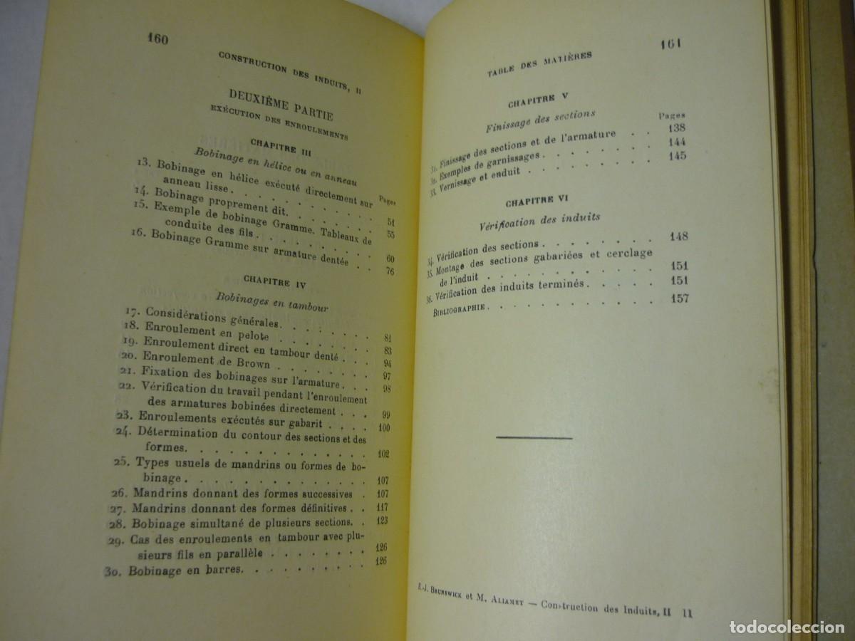 Libros antiguos: Construction des induites a courant continu M. du Bobinier, en franc&eacute;s - Foto 10