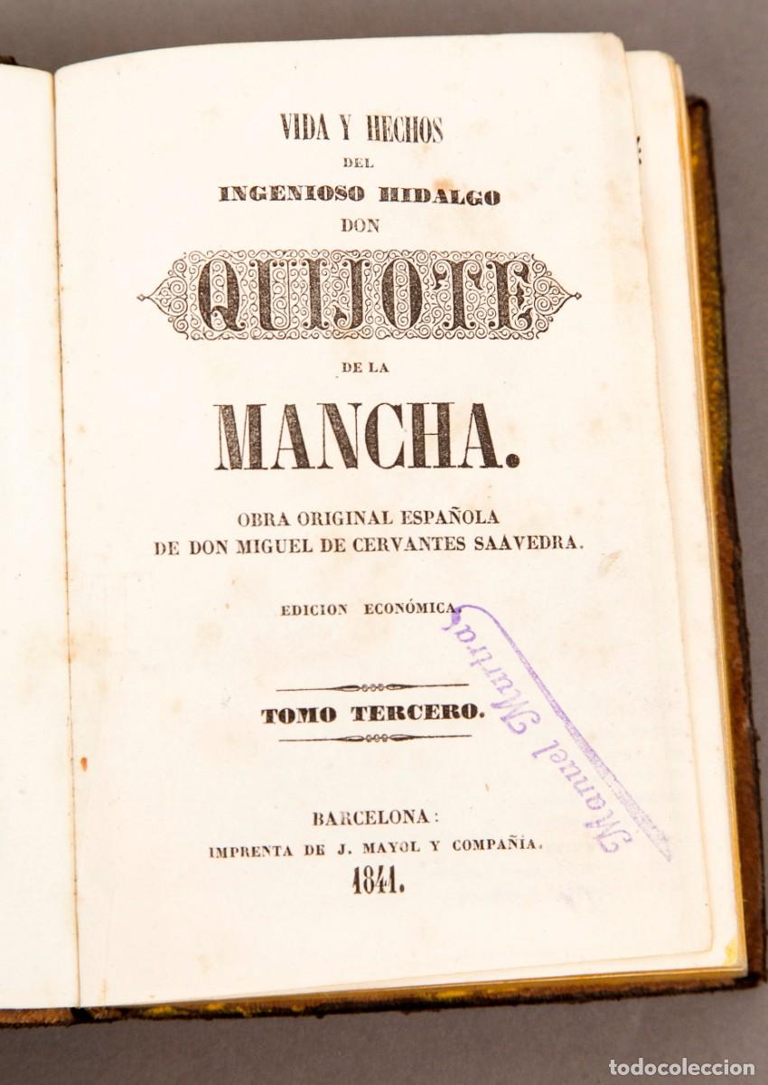 Libros antiguos: DON QUIJOTE - 1841 - J. MAYOL - TOMO 3 - Foto 4
