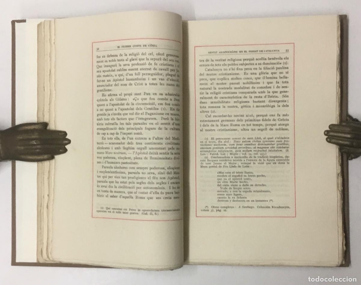 Libros antiguos: EL PRIMER COMTE DE G&Uuml;ELL...ESPLUGUES, Miquel d. 1921. - Foto 4