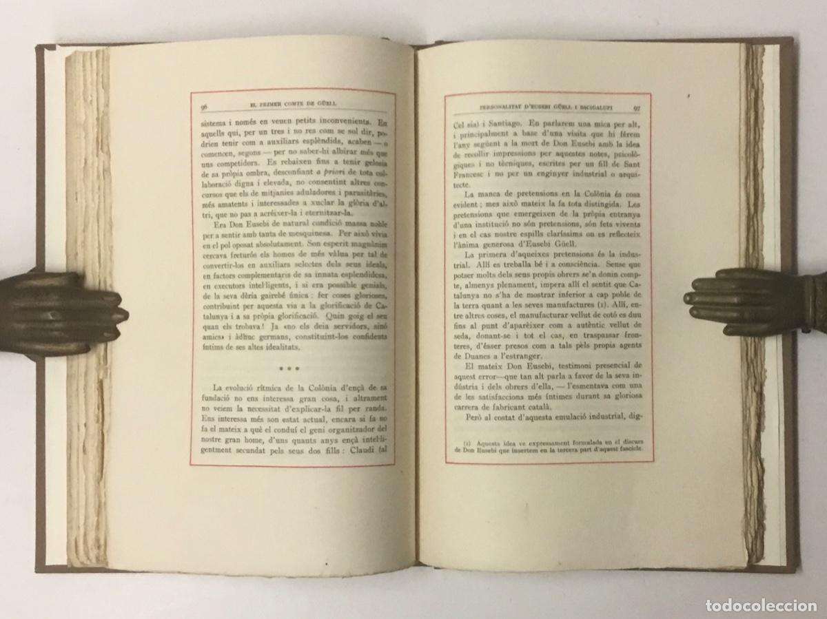 Libros antiguos: EL PRIMER COMTE DE G&Uuml;ELL...ESPLUGUES, Miquel d. 1921. - Foto 5