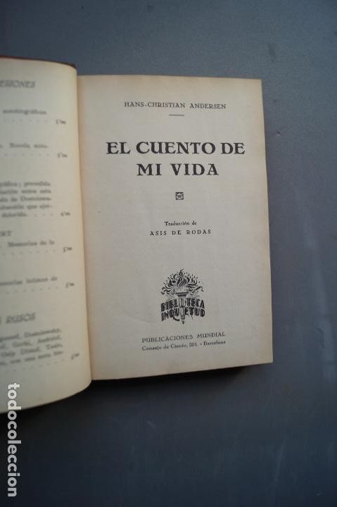 Libros antiguos: EL CUENTO DE MI VIDA. HANS CHRISTIAN ANDERSEN - Foto 2