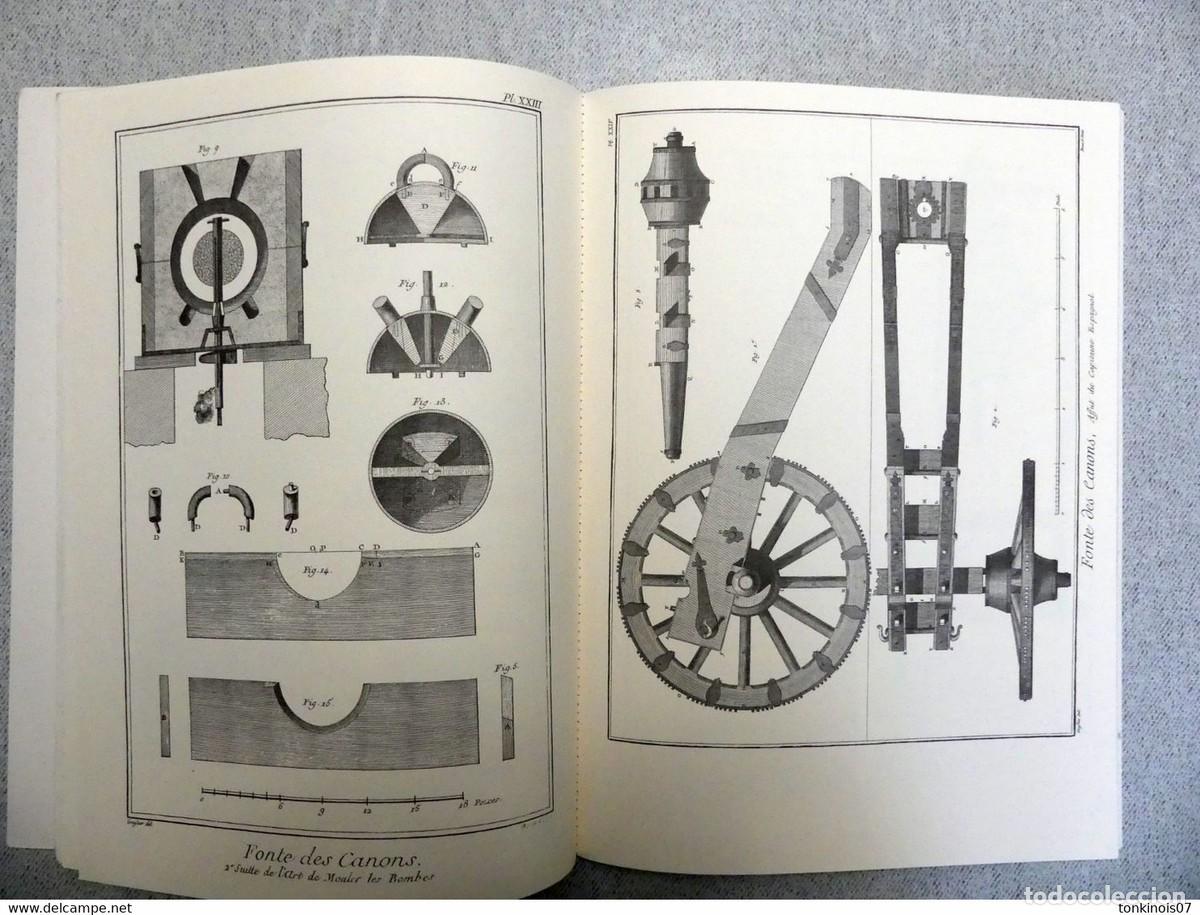 Libros antiguos: DIDEROT ET D&acute;ALEMBERT - FABRICATION DES CANONS - Foto 2
