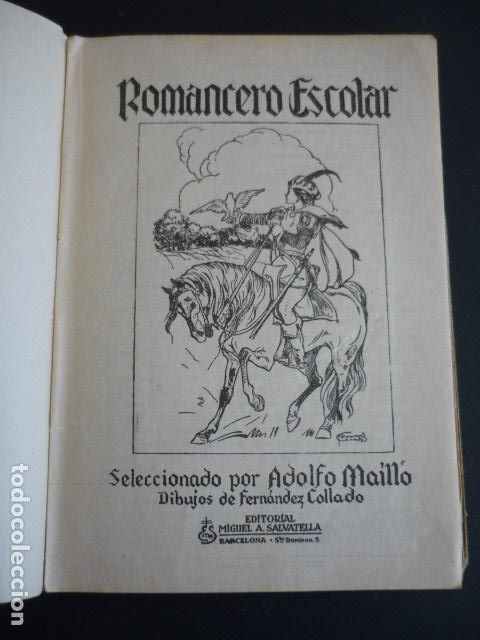 Libros antiguos: ROMANCERO ESCOLAR ADOLFO MAILLO 1950 - Foto 3