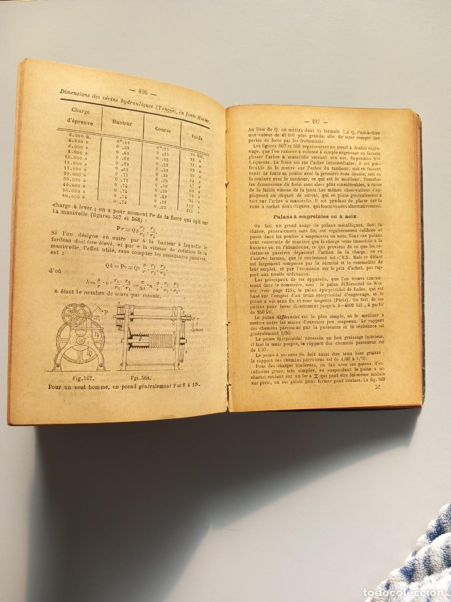 Libros antiguos: NOTES ET FORMULES DE LINGENIEUR ET DU CONSTRUCTEUR - MECANICIEN. 1889 - Foto 14