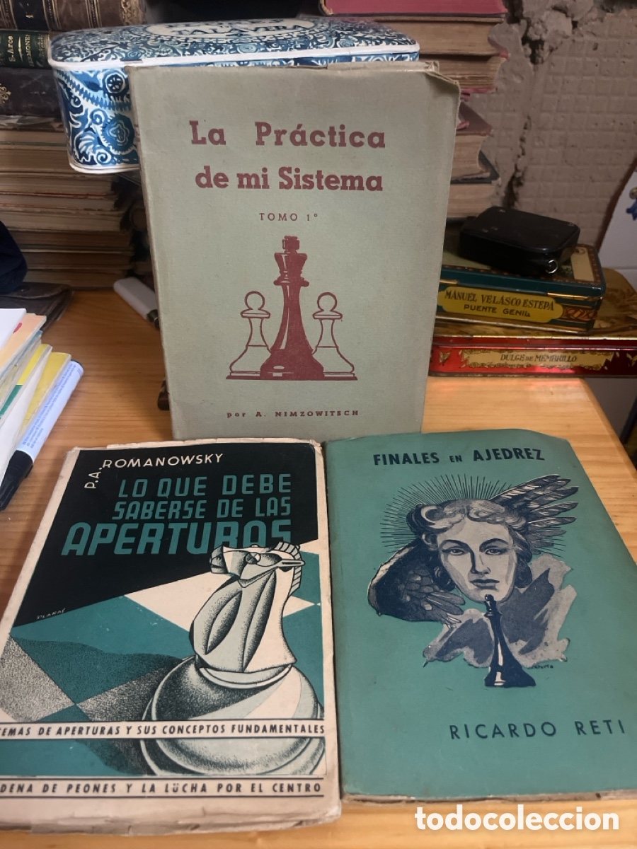 Libros antiguos: Lote de 3 libros de ajedrez - Foto 1