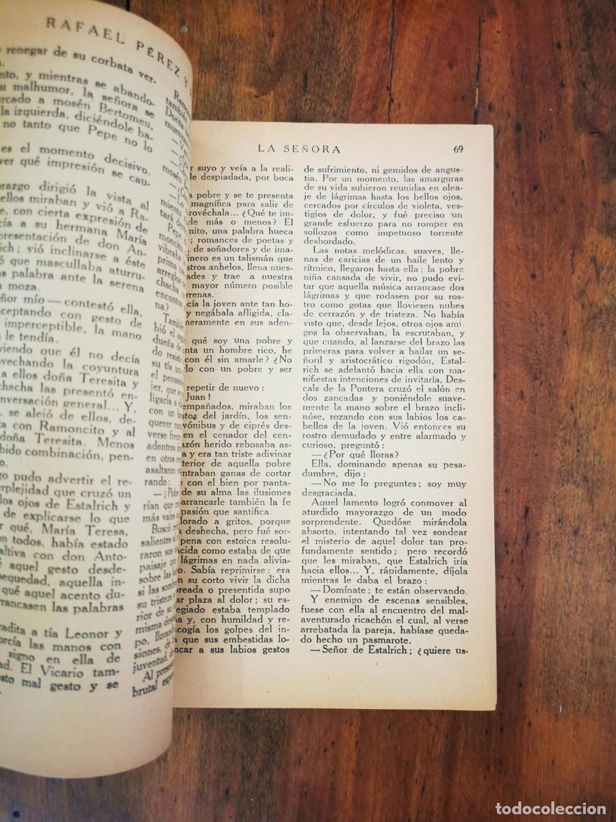 Libros antiguos: P&Eacute;REZ Y P&Eacute;REZ, Rafael. La se&ntilde;ora. - Foto 3