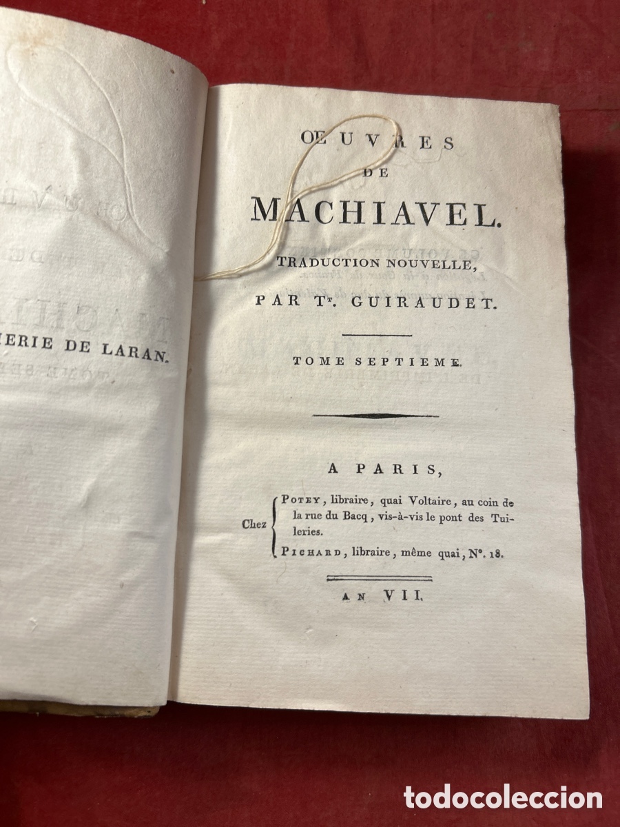 Libros antiguos: OBRAS DE MAQUIAVELO - Foto 8
