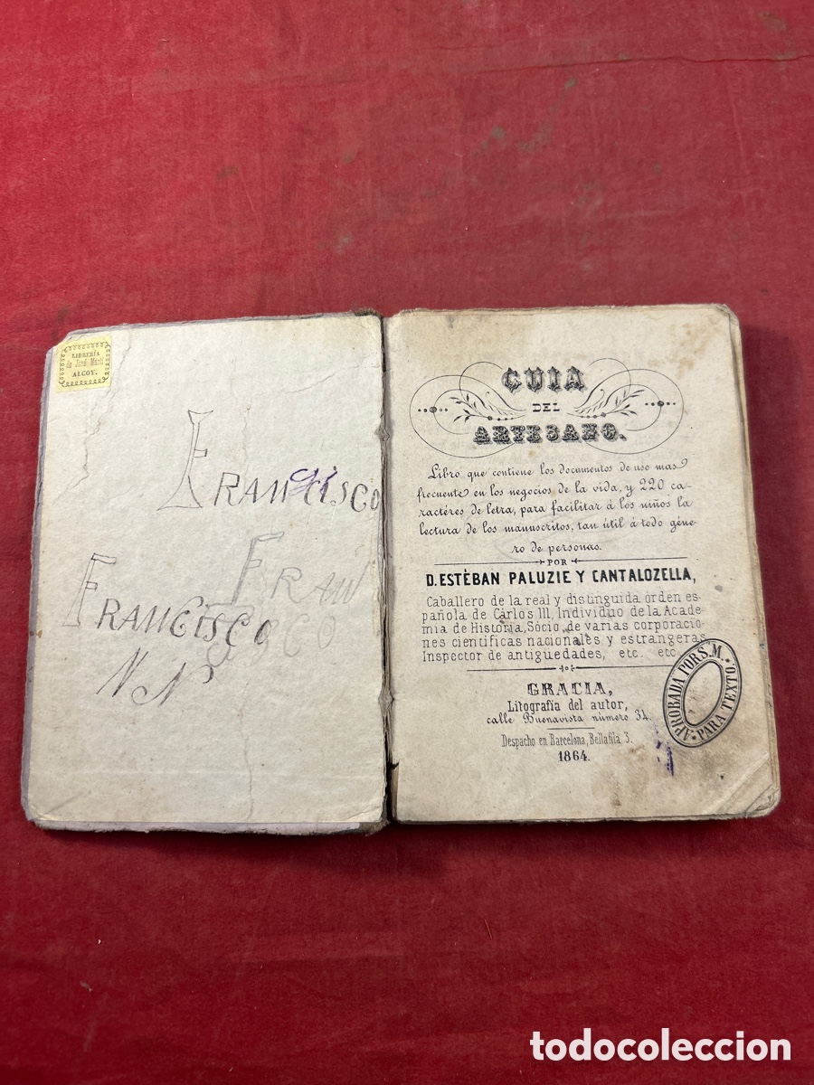 Libros antiguos: ARTE EPISTOLAR CON EL T&Iacute;TULO DE GU&Iacute;A DEL ARTESANO - Foto 2