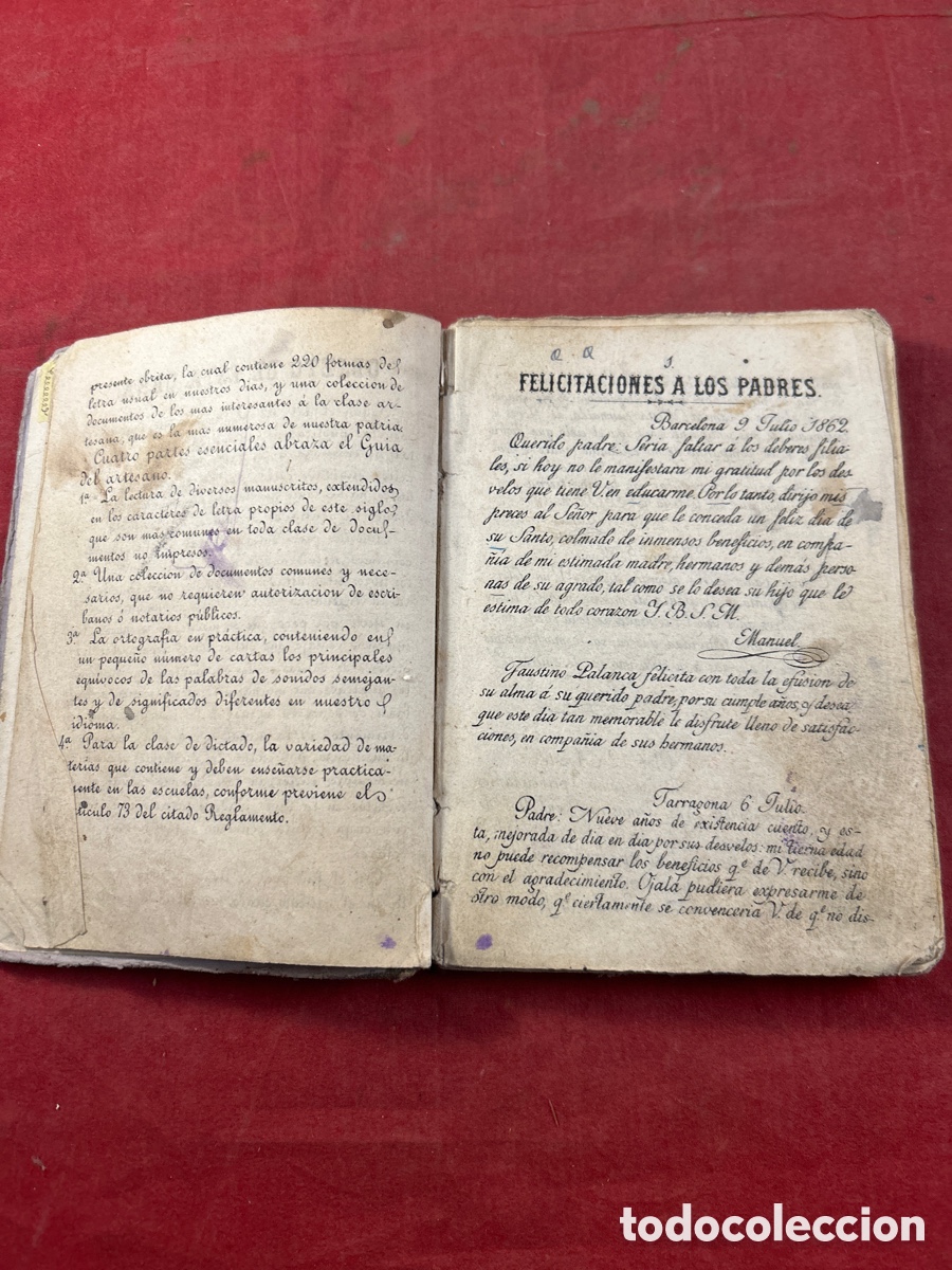 Libros antiguos: ARTE EPISTOLAR CON EL T&Iacute;TULO DE GU&Iacute;A DEL ARTESANO - Foto 4
