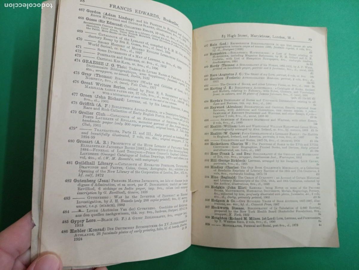 Libros antiguos: Antiguo Cat&aacute;logo de libros de 1925. London 1925. - Foto 2