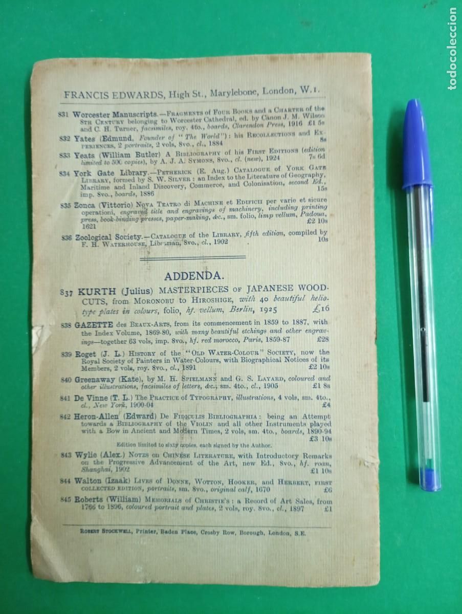 Libros antiguos: Antiguo Cat&aacute;logo de libros de 1925. London 1925. - Foto 4