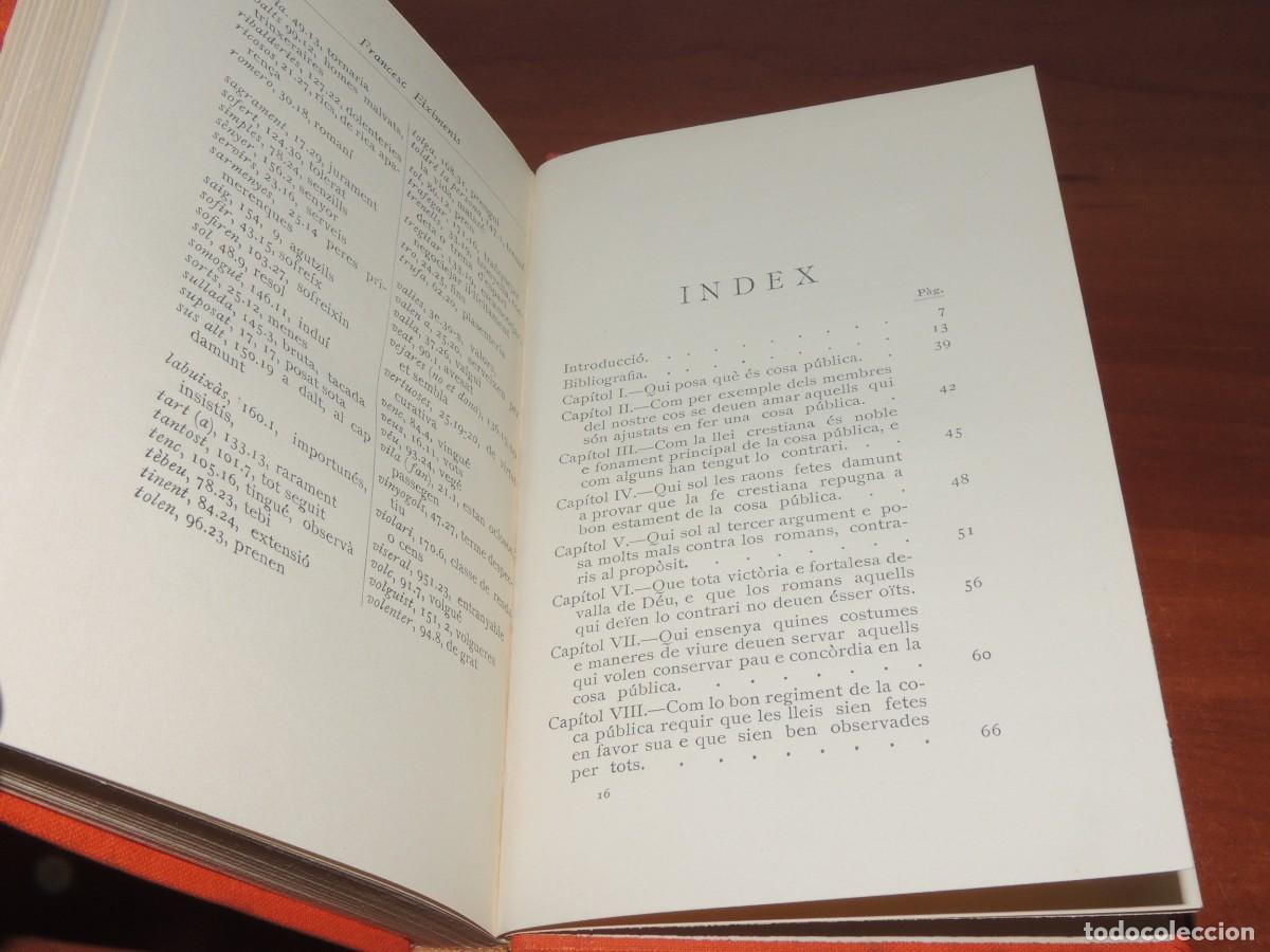 Libros antiguos: FRANCESC EIXIMENIS.- REGIMENT DE LA COSA PUBLICA - Foto 6
