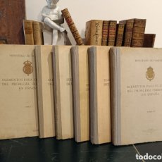 Libros antiguos: (FRANCISCO CAMBÓ) ELEMENTOS PARA EL ESTUDIO DEL PROBLEMA FERROVIARIO EN ESPAÑA, 6 TOMOS, COMPLETO.