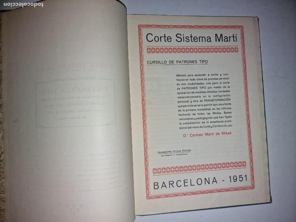 Libros antiguos: CORTE SISTEMA MARTI - PATRONES TIPO-1951 - Foto 2