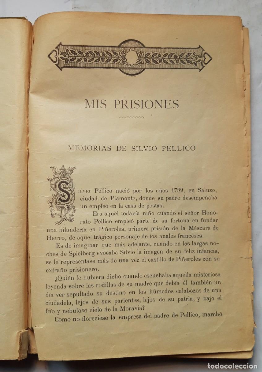 Libros antiguos: Mis prisiones. Memorias de Silvio Pellico - Foto 3