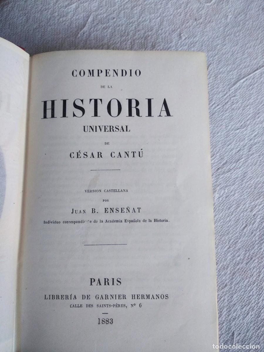 Libros antiguos: compendio de historia universal - Foto 3
