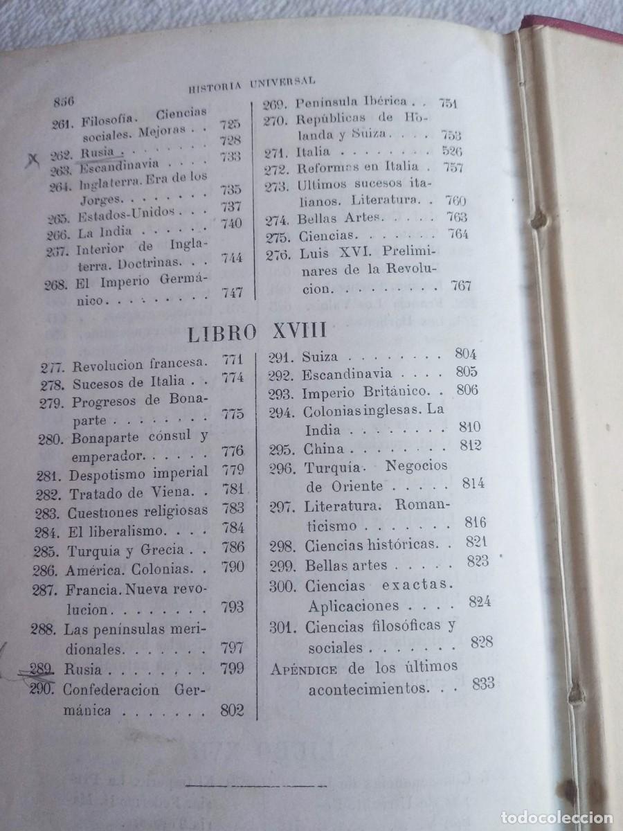 Libros antiguos: compendio de historia universal - Foto 11