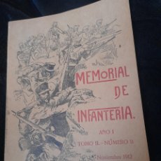 Libros antiguos: MEMORIAL DE INFANTERÍA, AÑO 1 TOMO II, NÚMERO 11 DE 1912