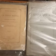 Libros antiguos: SALAS, JAVIER. DOS OBRAS. 1865/1864. MARINA ESPAÑOLA. RESEÑA DE LA VIDA DE MAR. EN LA EDAD MEDIA.