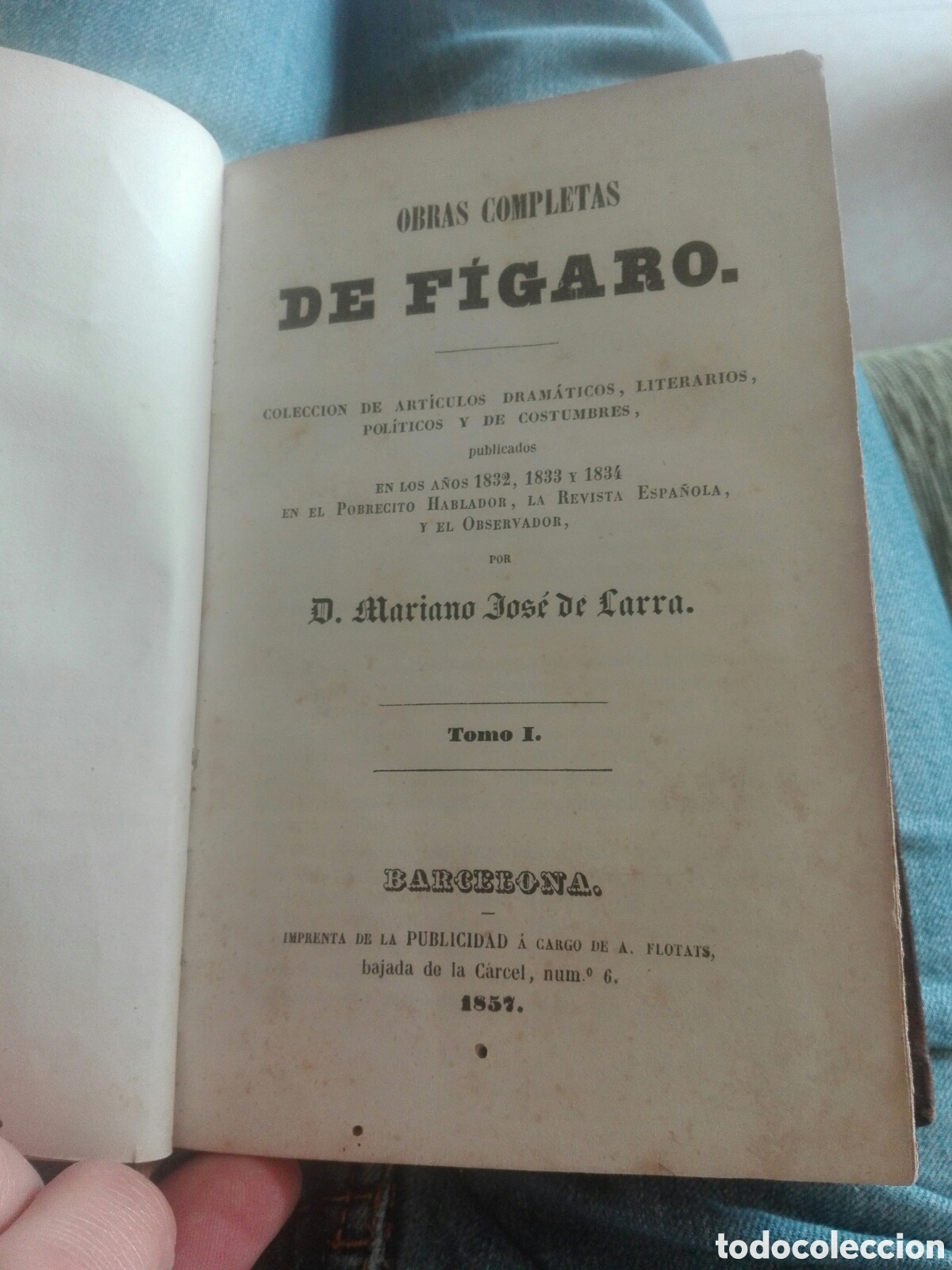 Libros antiguos: Obras de Figaro. Tomo 1 - Foto 3