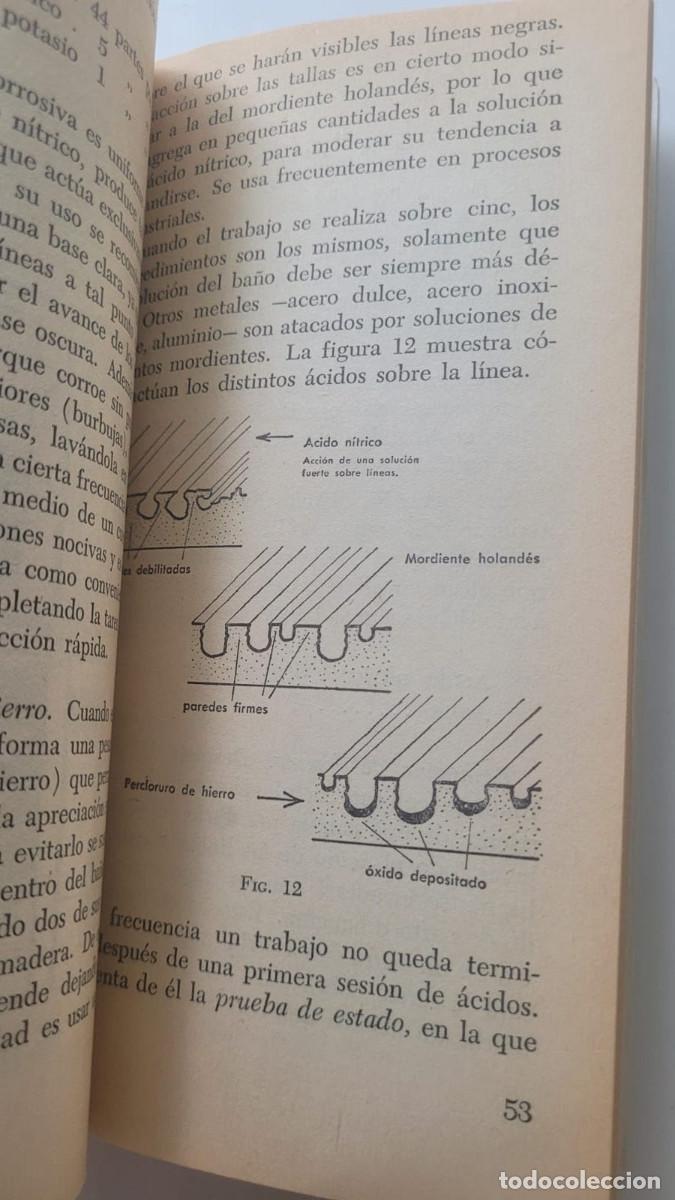 Libros antiguos: EL AGUAFUERTE Y LAS T&Eacute;CNICAS AFINES - RODOLFO CASTAGNA - Foto 4
