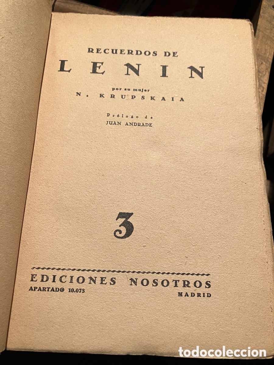 Libros antiguos: Recuerdos de Lenin. Krupskaia - Foto 2