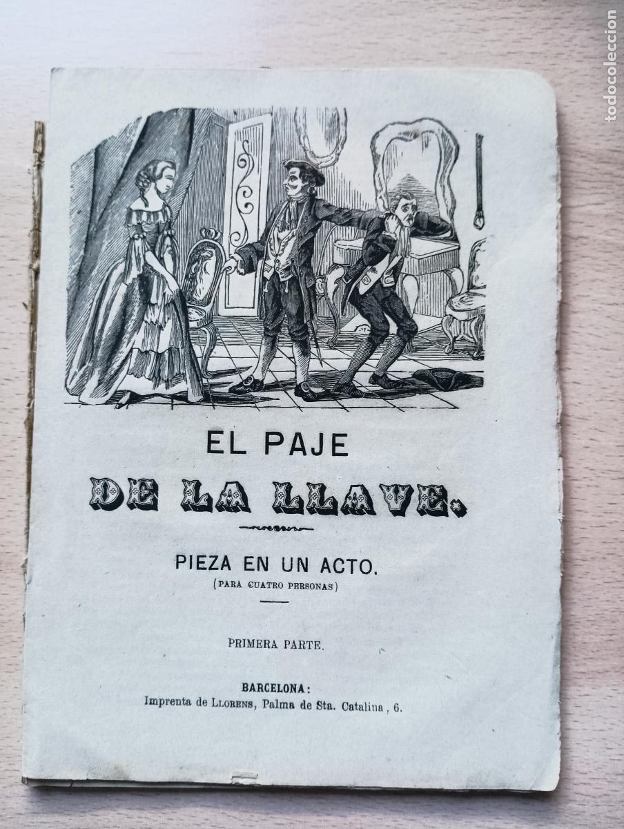 Libros antiguos: El paje de la llave. Sainete. - Foto 1