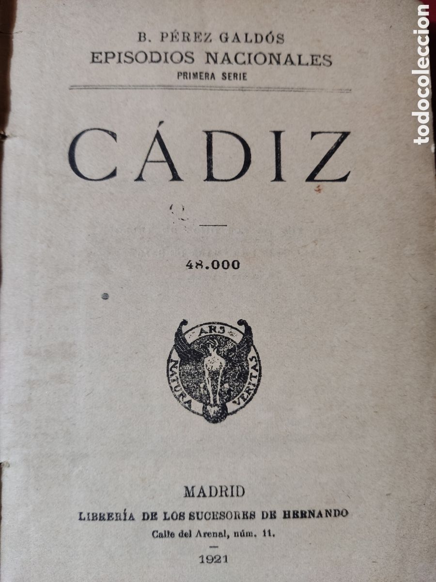 Old books: Episodios nacionales primera serie C&aacute;diz