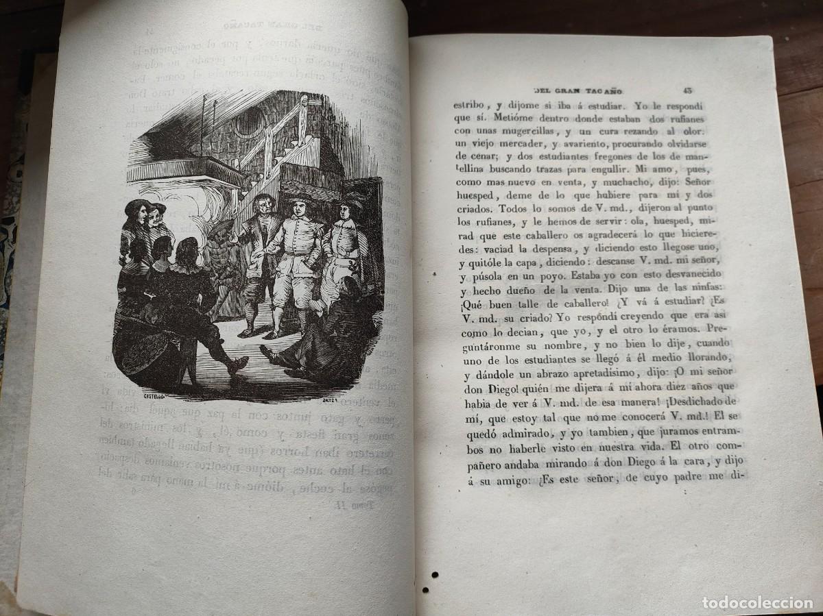 Libros antiguos: Obras completas Quevedo 1841. Tomos 2,3,4, y 5 - Foto 5