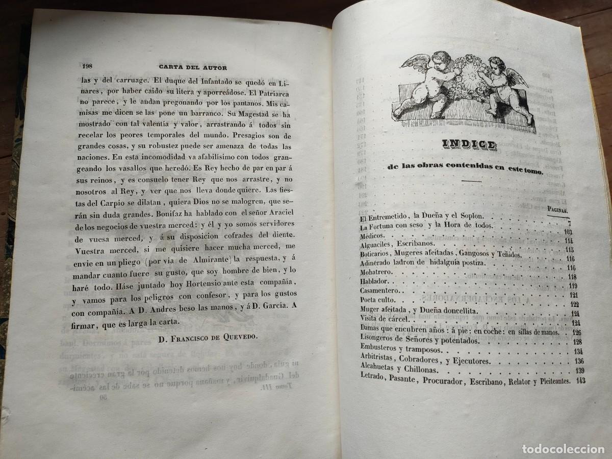 Libros antiguos: Obras completas Quevedo 1841. Tomos 2,3,4, y 5 - Foto 11