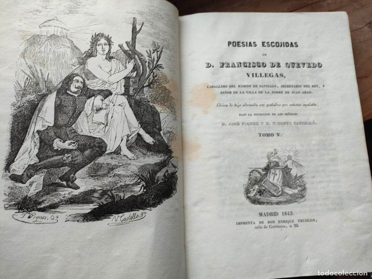Libros antiguos: Obras completas Quevedo 1841. Tomos 2,3,4, y 5 - Foto 13