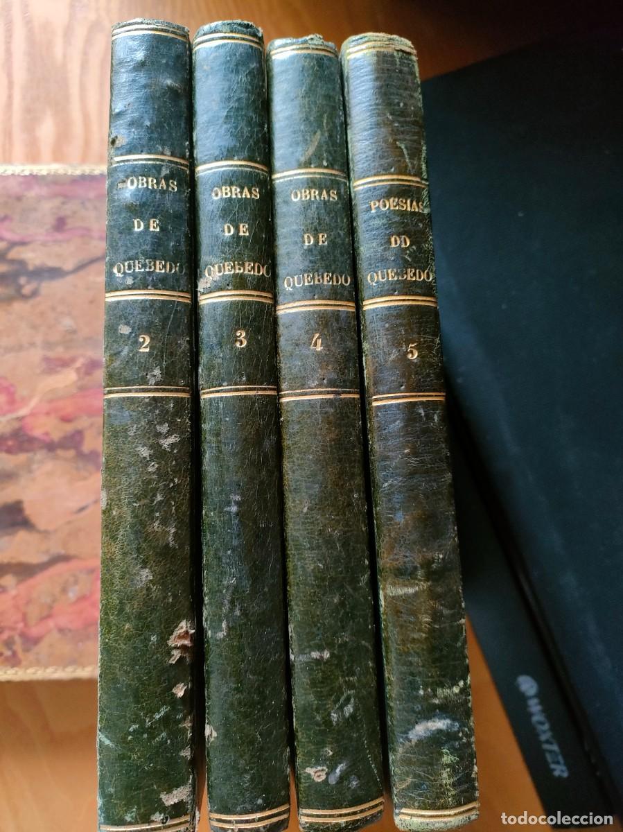 Libros antiguos: Obras completas Quevedo 1841. Tomos 2,3,4, y 5 - Foto 1