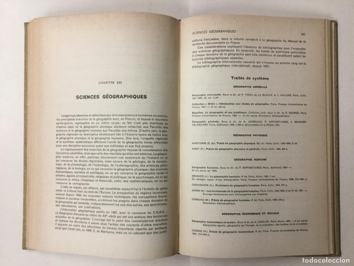 Libros antiguos: MALCL&Egrave;S, Louise-No&euml;lle. MANUEL DE BIBLIOGRAPHIE. - Foto 4