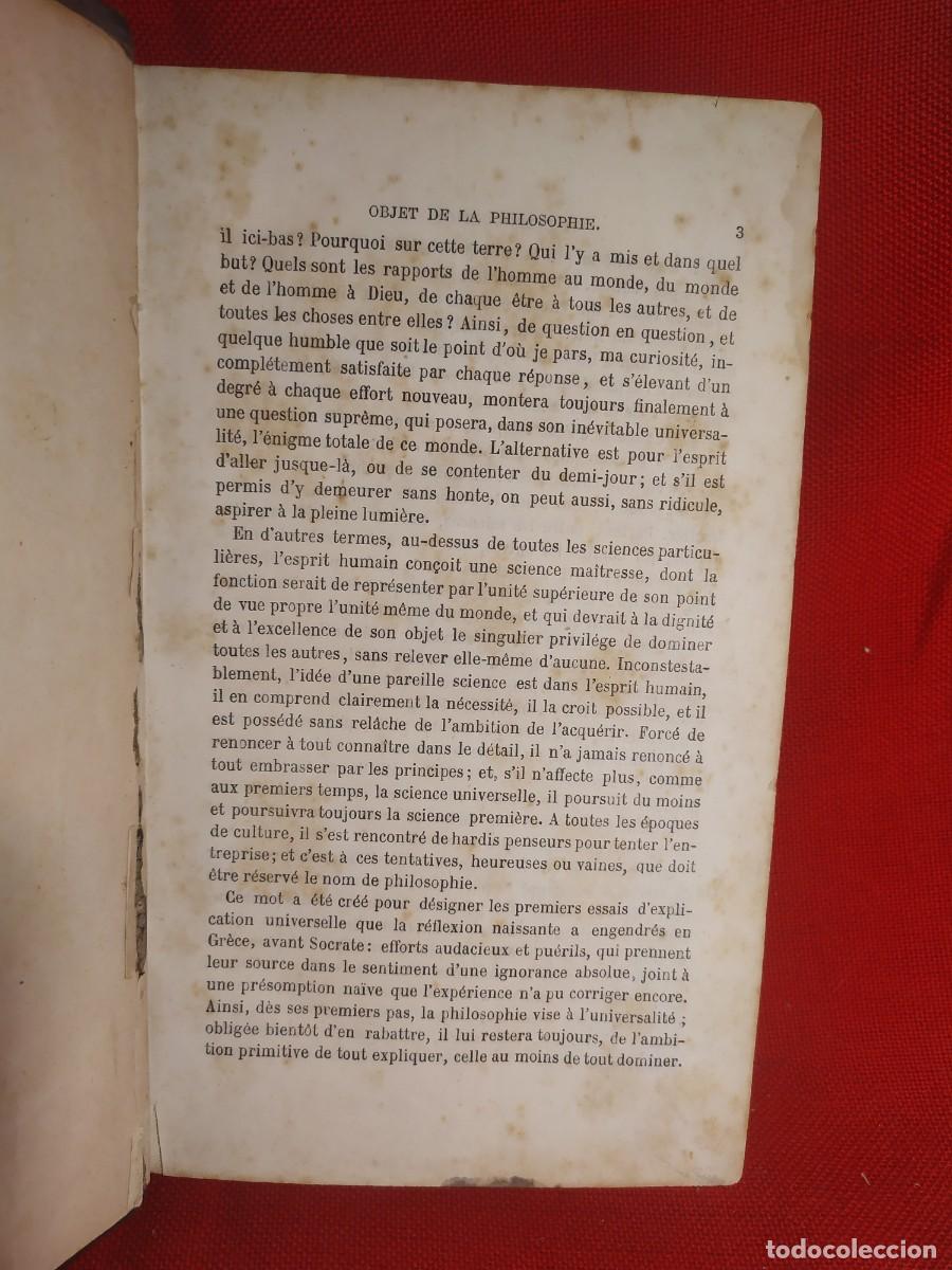 Libros antiguos: 1871. Manuel de Philosophie. - Foto 3