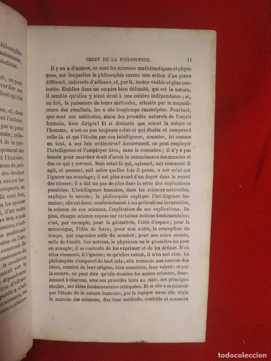 Libros antiguos: 1871. Manuel de Philosophie. - Foto 4