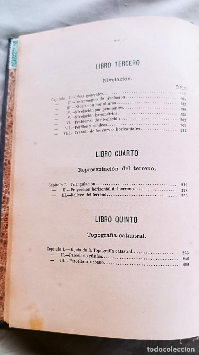 Libros antiguos: CURSO ELEMENTAL DE TOPOGRAF&Iacute;A. A&Ntilde;O 1900 - Foto 3