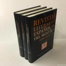 Libros antiguos: REVISTAS LITERARIAS ESPAÑOLAS DEL SIGLO XX (1919-1975). 3 TOMOS. MANUEL J. RAMOS ORTEGA.