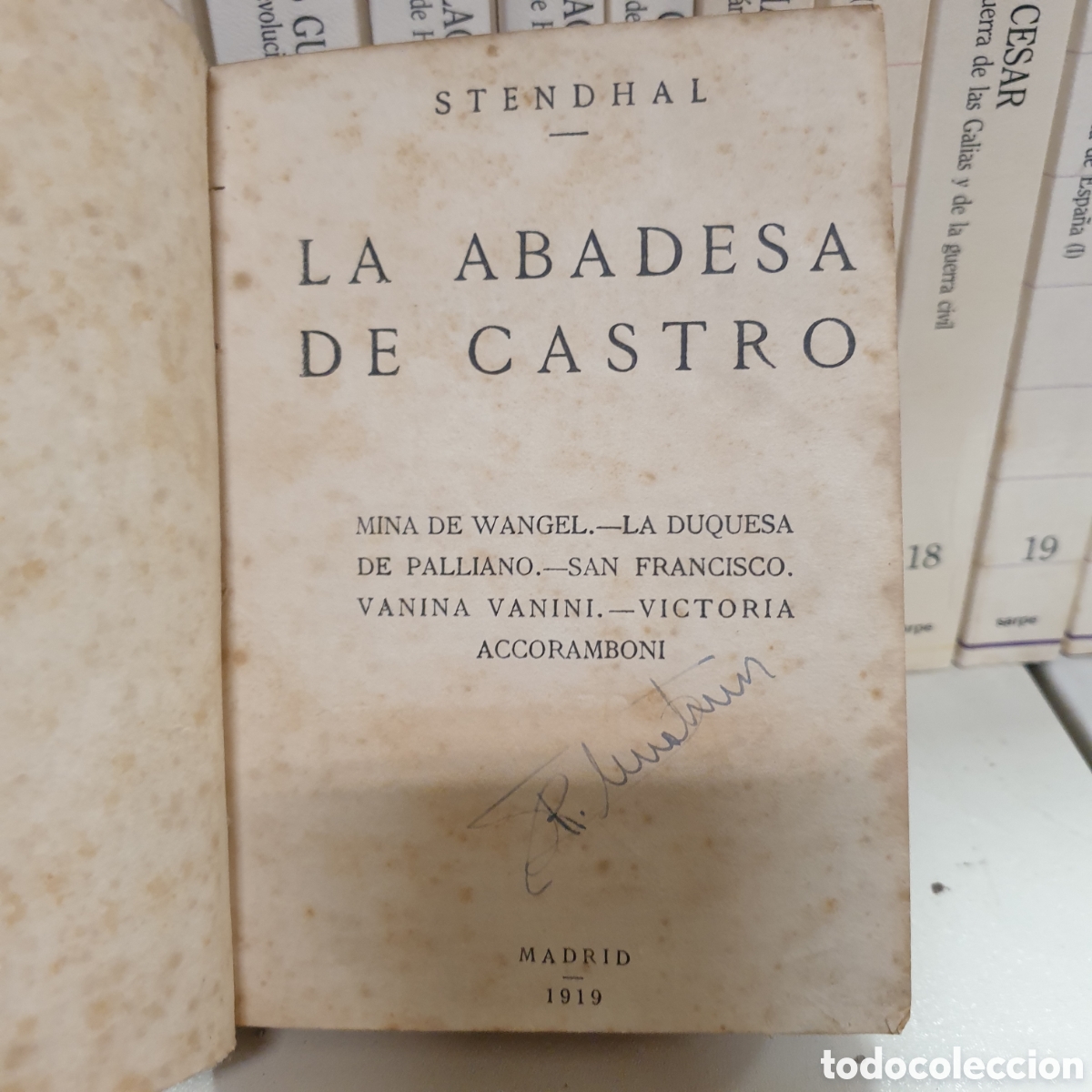 Libros antiguos: LA ABADESA DE CASTRO 1919 - Foto 2