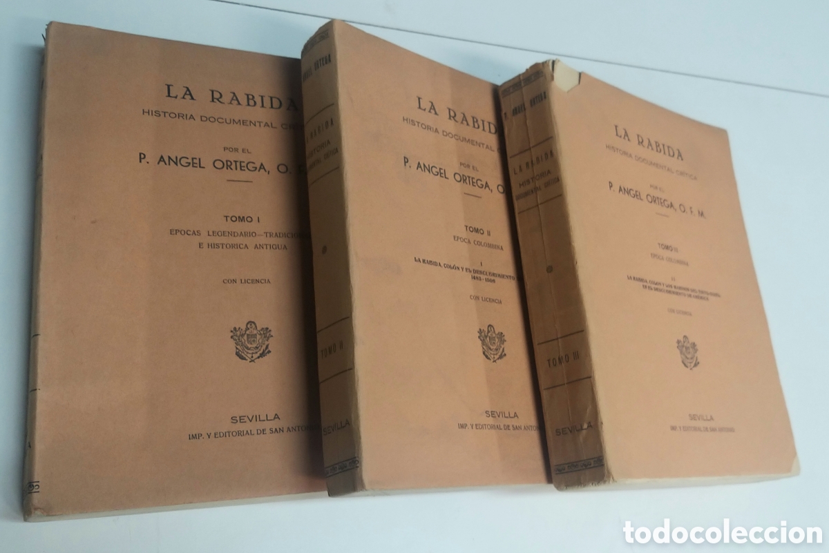 Libros antiguos: LA RABIDA. Historia documental cr&iacute;tica. 3 Tomos. - Foto 1