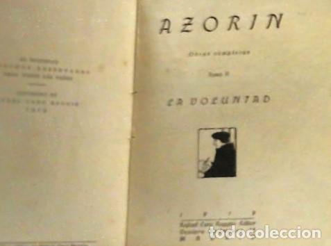 Libros antiguos: JOSE MARTINEZ RUIZ AZORIN ... LA VOLUNTAD ... 1919 - Foto 2