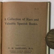 Libros antiguos: A COLLECTION OF RARE AND VALUABLE SPANISH BOOKS. - [CATÁLOGO].