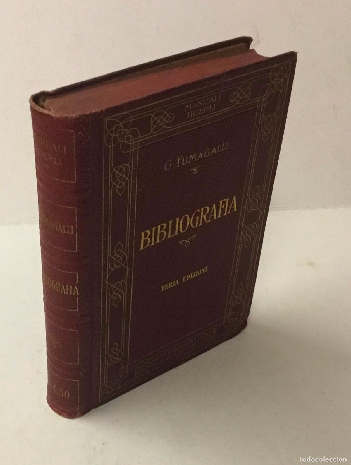 Libros antiguos: BIBLIOGRAFIA. - FUMAGALLI, Giuseppe. - Foto 1