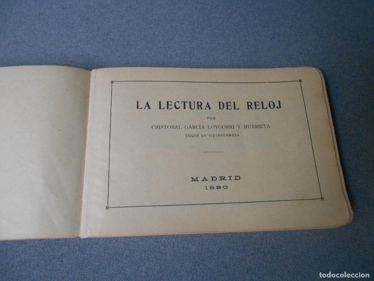 Libros antiguos: LA LECTURA DEL RELOJ - Foto 2
