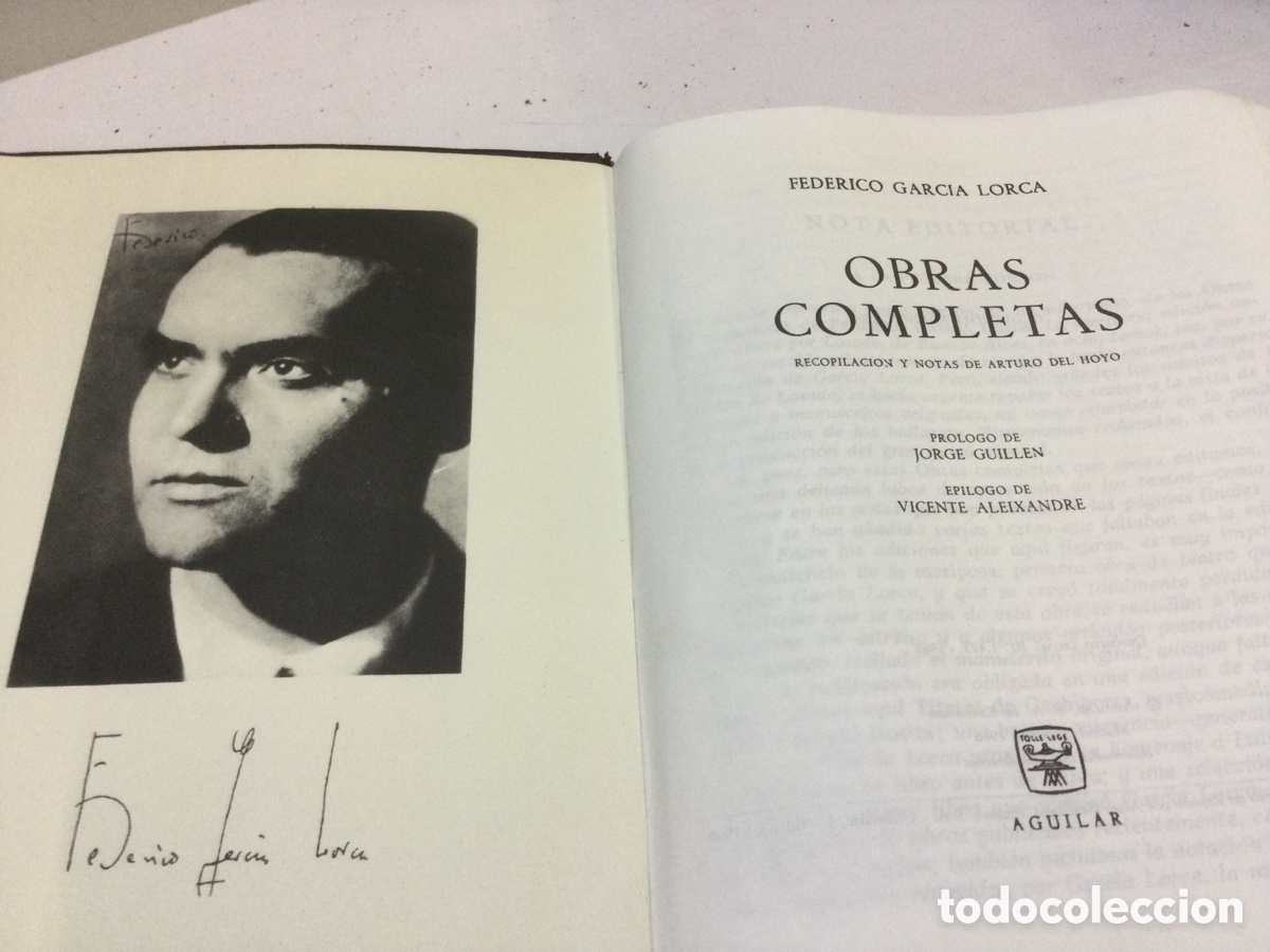 Libros antiguos: Federico Garc&iacute;a Lorca. Obras completas. - Foto 2