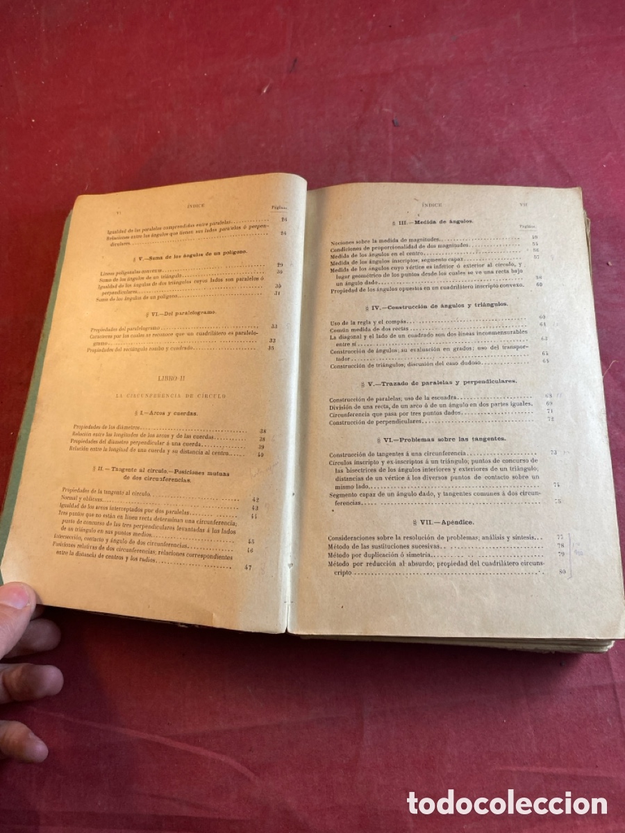 Libros antiguos: TRATADO GEOMETR&Iacute;A ELEMENTAL 1901 - Foto 4