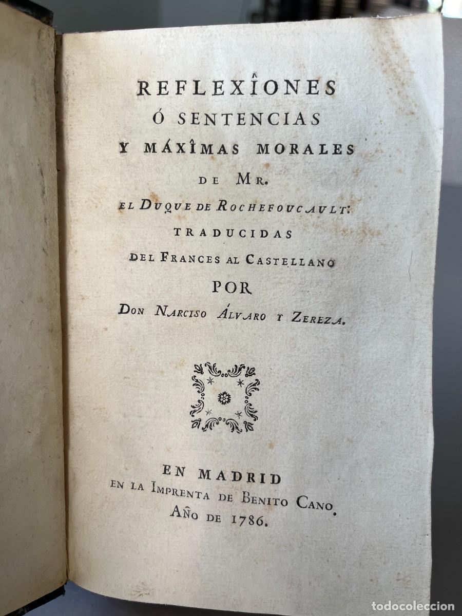 Libros antiguos: Reflexiones Morales. DUQUE DE ROCHEFOUCAULT - Foto 4