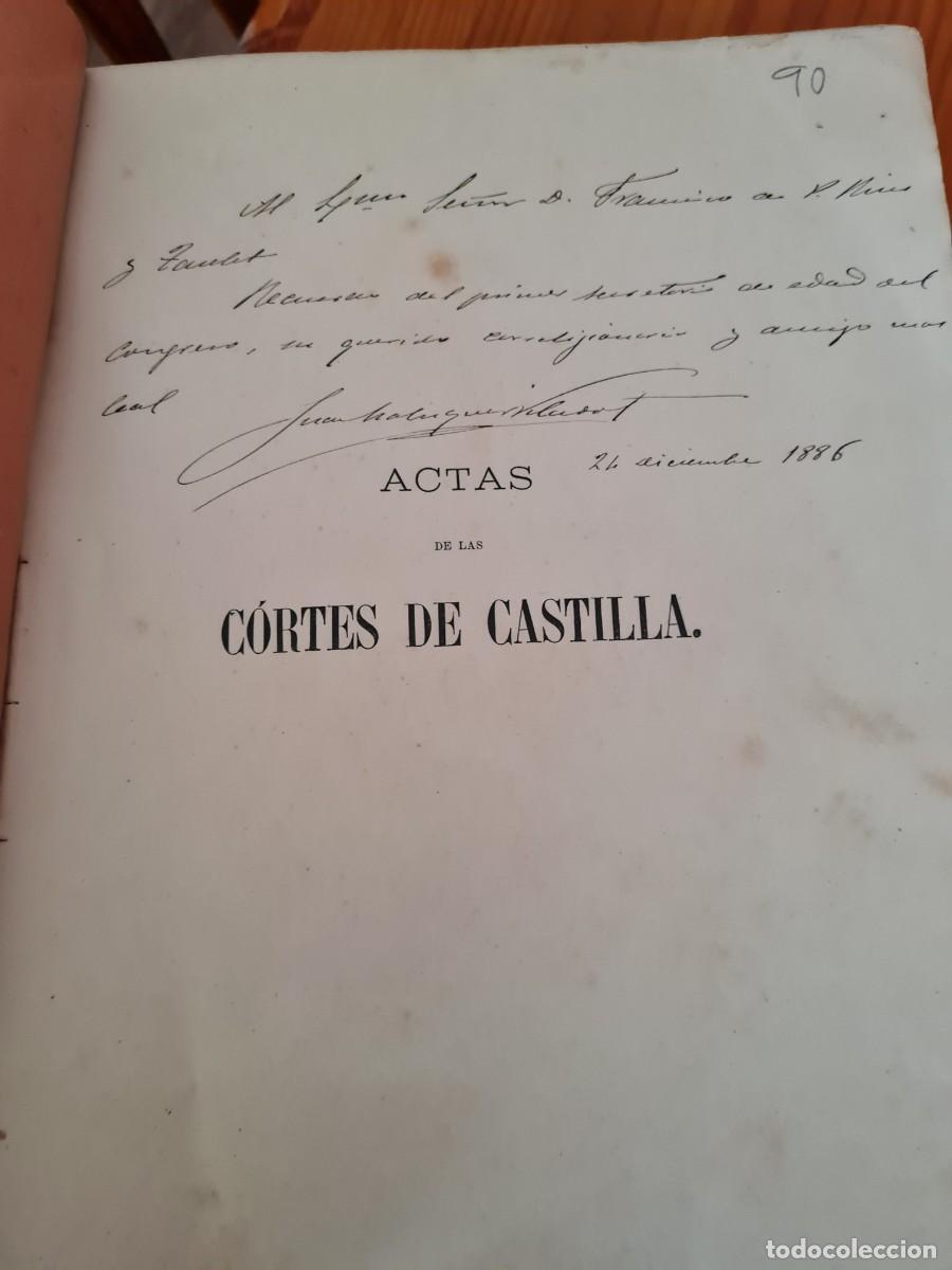 Libros antiguos: Acta de las Cortes de Castilla, 1877, jmolina1946 - Foto 2